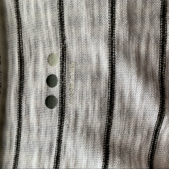 Sz L Three Dots deep scoopneck 3/4 sl sheer slub - Picture 6 of 7